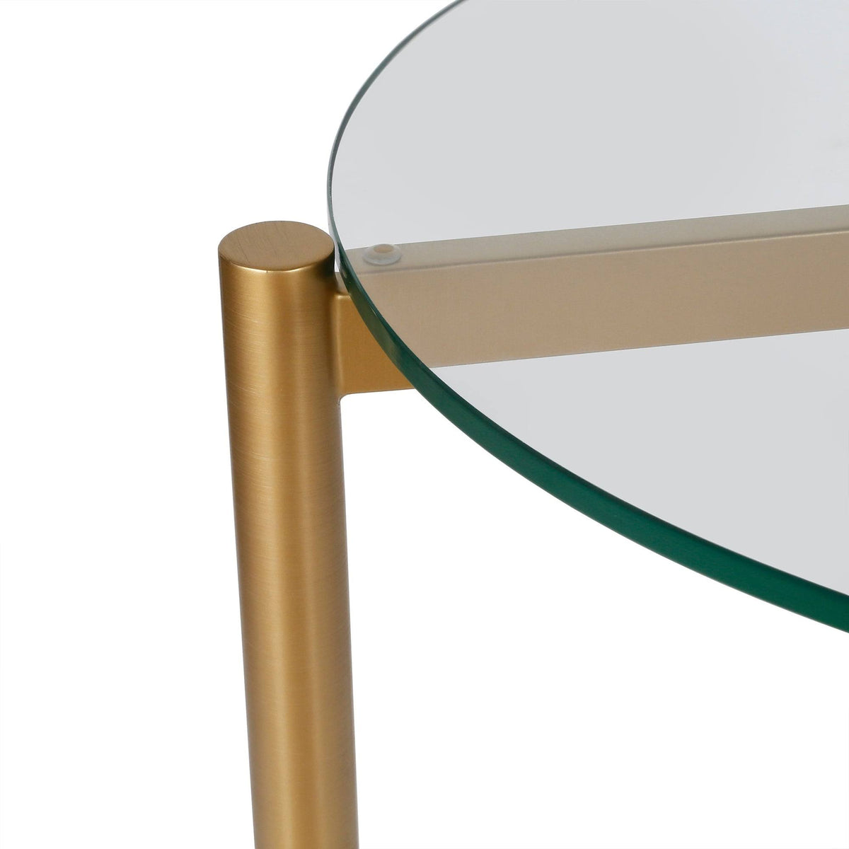 Blackened Bronze Side Table with Faux Marble Shelf J12919