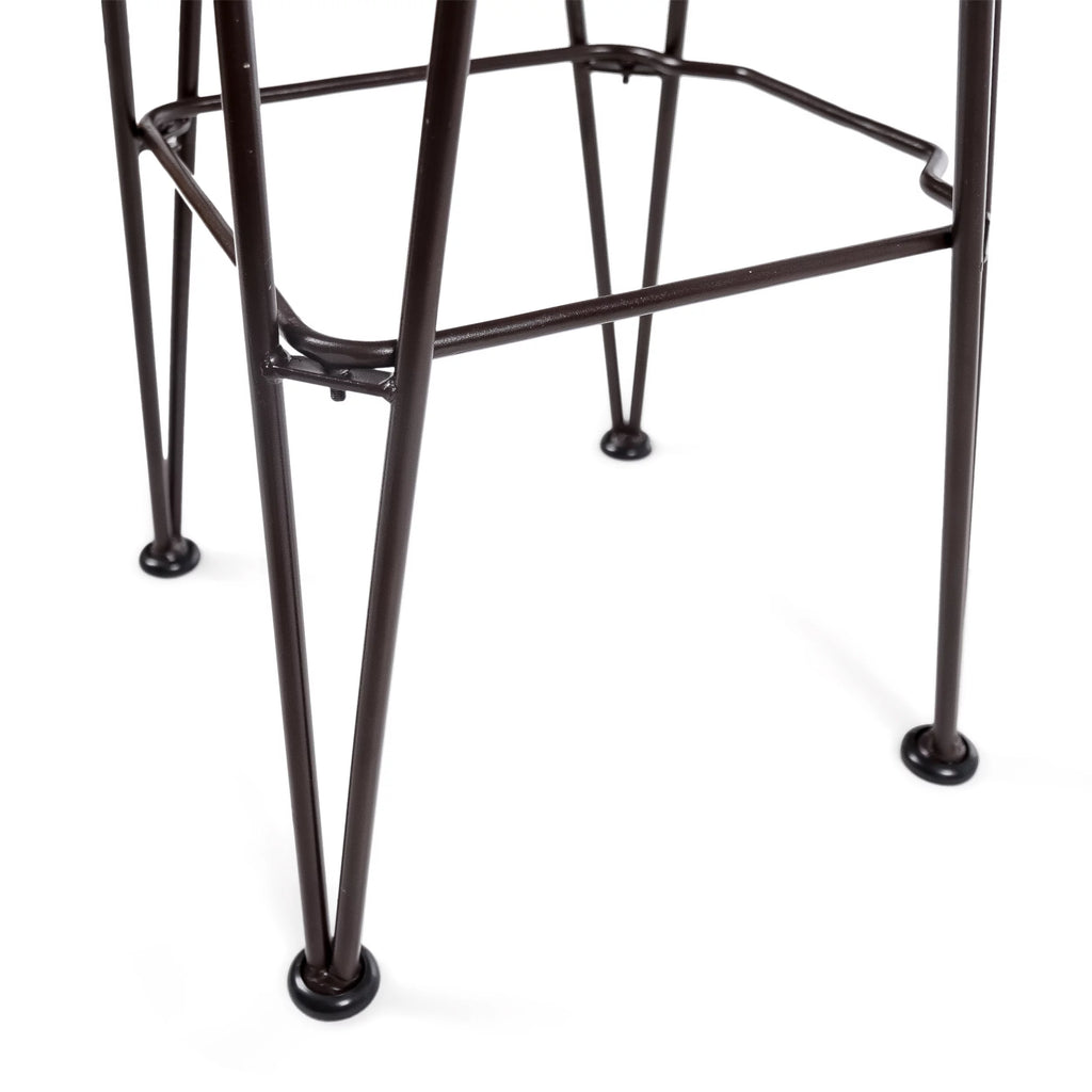Acacia Wood Bar Set with Iron Frame L519765