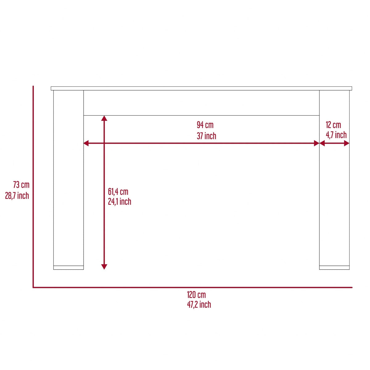 Natural Espresso Computer Desk F820