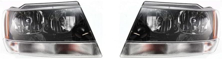 Headlight Assembly Pair for Jeep Grand Cherokee 1999-2004 D6201