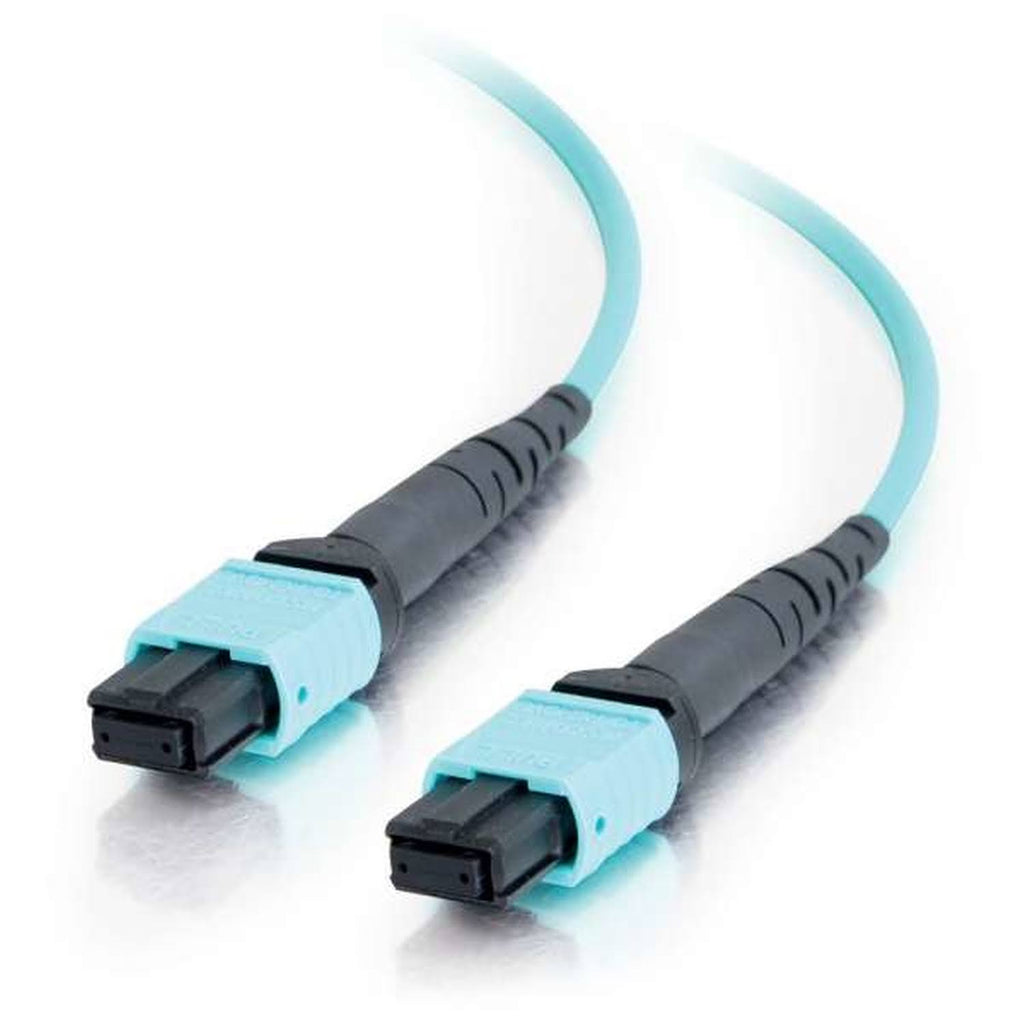 5M MPO to MPO Fiber Array Cable OM4 Plenum Rated Aqua I9157