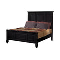 Queen Panel Bed with High Headboard Black I738