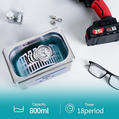 0.8L Ultrasonic Cleaner Stainless Steel Jewelry Cleaning Machine Z739293