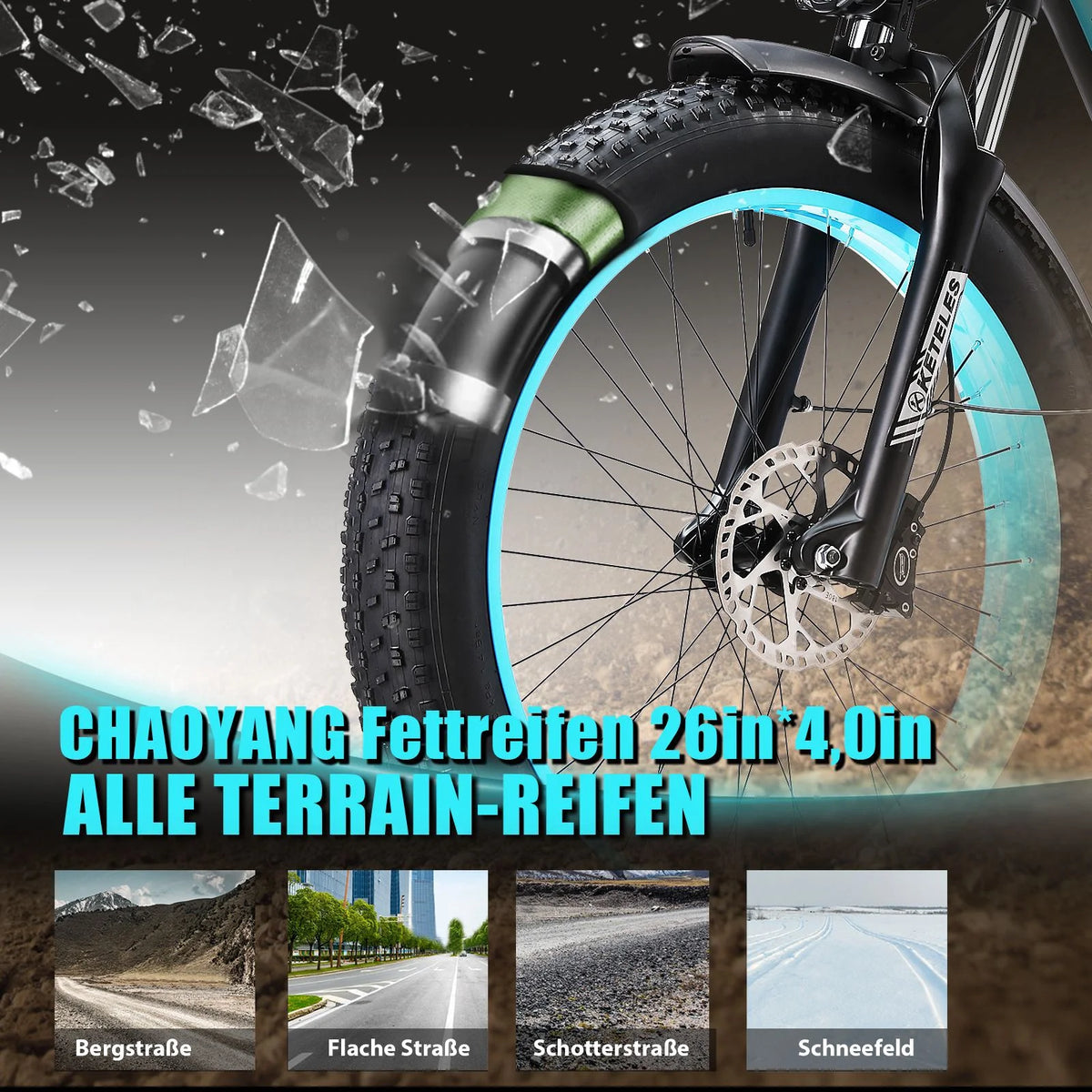 2000W 26" Fat Tire Electric Bike Z740
