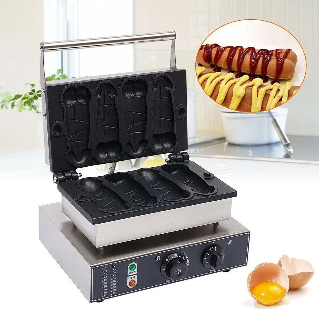 Commercial Waffle Maker with Timer and Temperature Control F796292