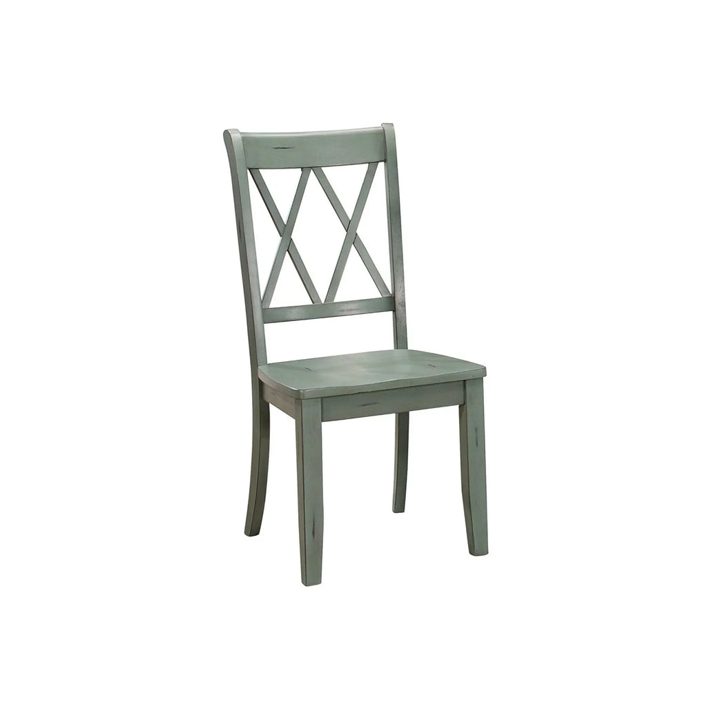 Teal Blue Set of 2 Side Chair T21021