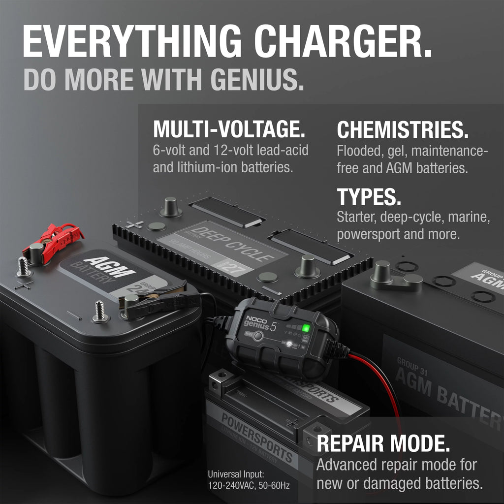 6V/12V 5A Smart Battery Charger and Maintainer K568051