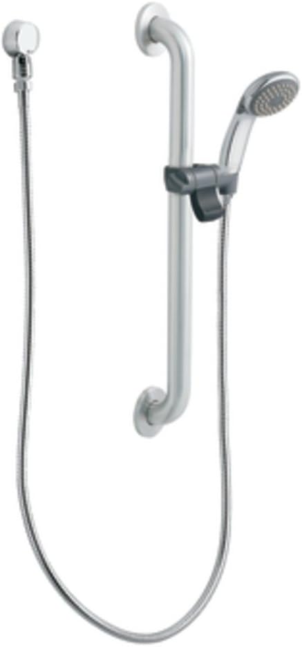 Chrome Hand Shower System with Slide Bar/Grab Bar, 2.5 gpm S3584