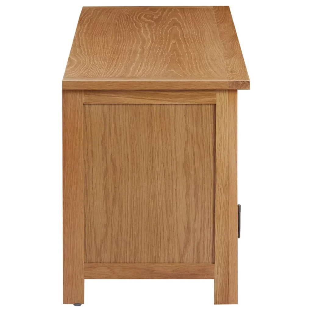 Oak Wood TV Cabinet with 2 Glass Doors T14880