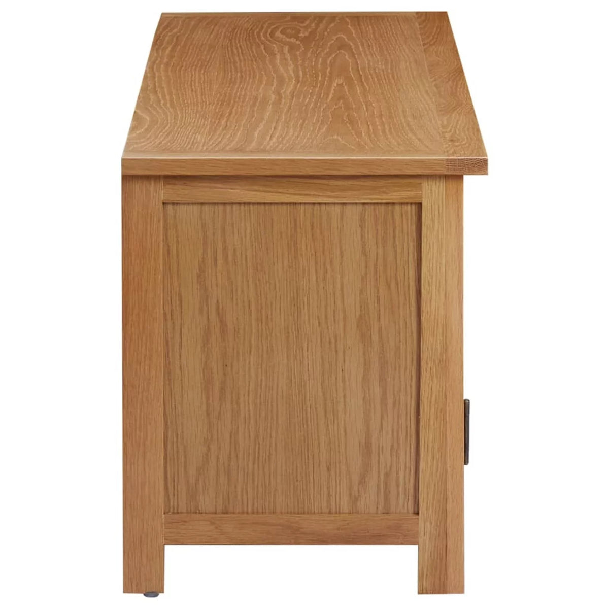 Oak Wood TV Cabinet with 2 Glass Doors T14880