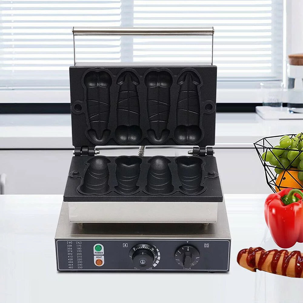 Commercial Waffle Maker with Timer and Temperature Control F796292
