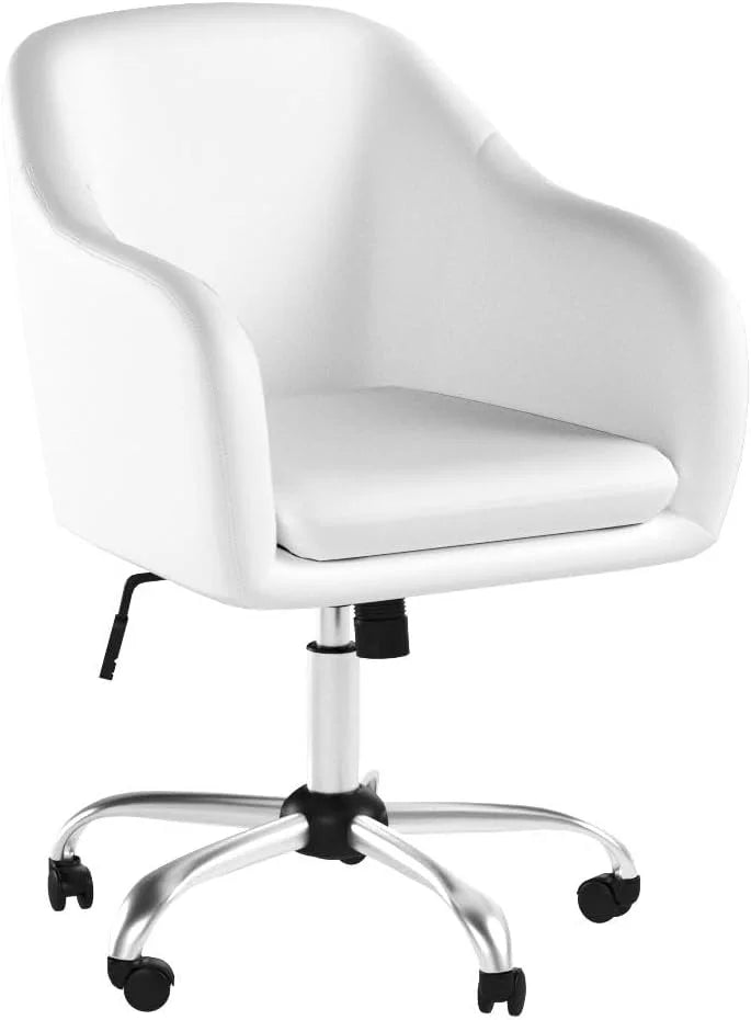 White Ergonomic Executive Office Chair with Armrest Z724
