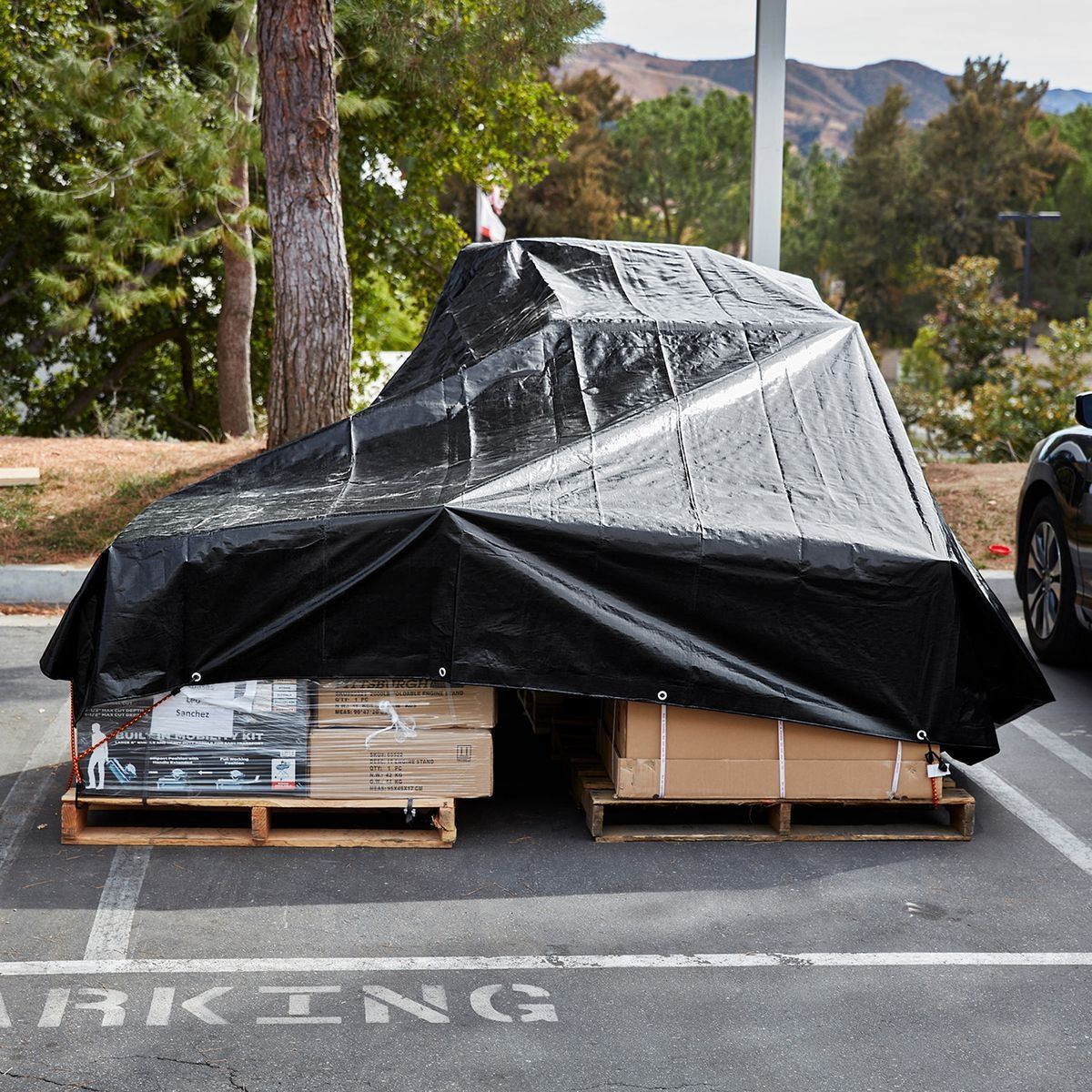 12 ft. x 20 ft. Silver and Black Weather-Resistant Tarp U18565
