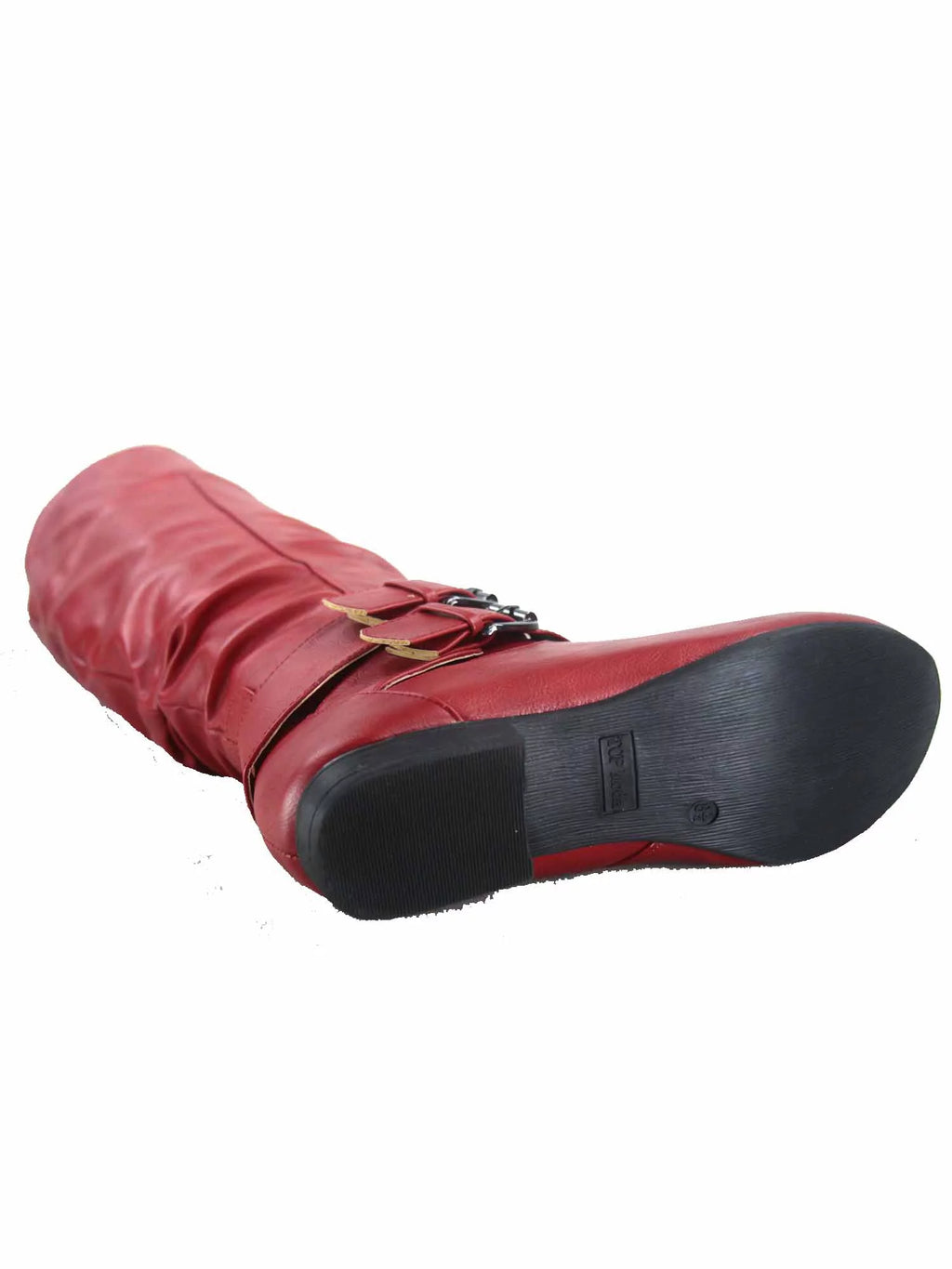 Women's Low Heel Round Toe Knee High Riding Boots E9008