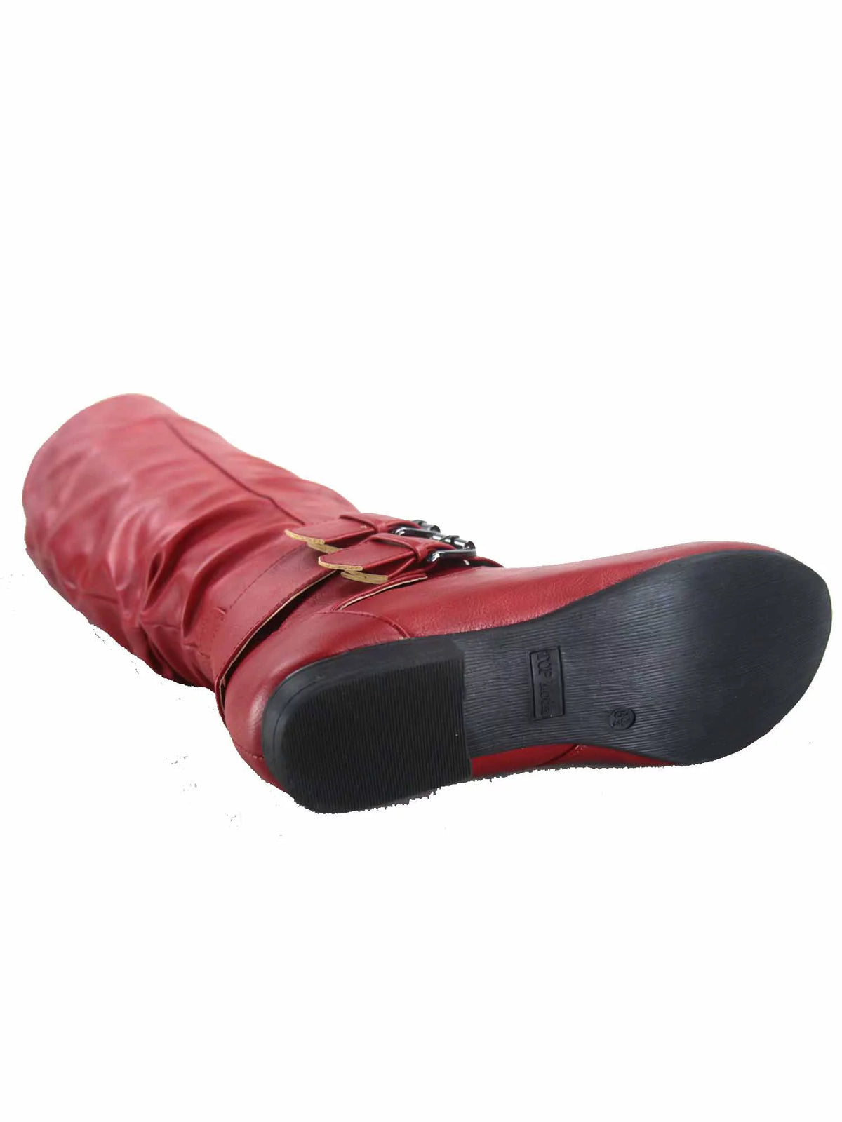 Women's Low Heel Round Toe Knee High Riding Boots E9008