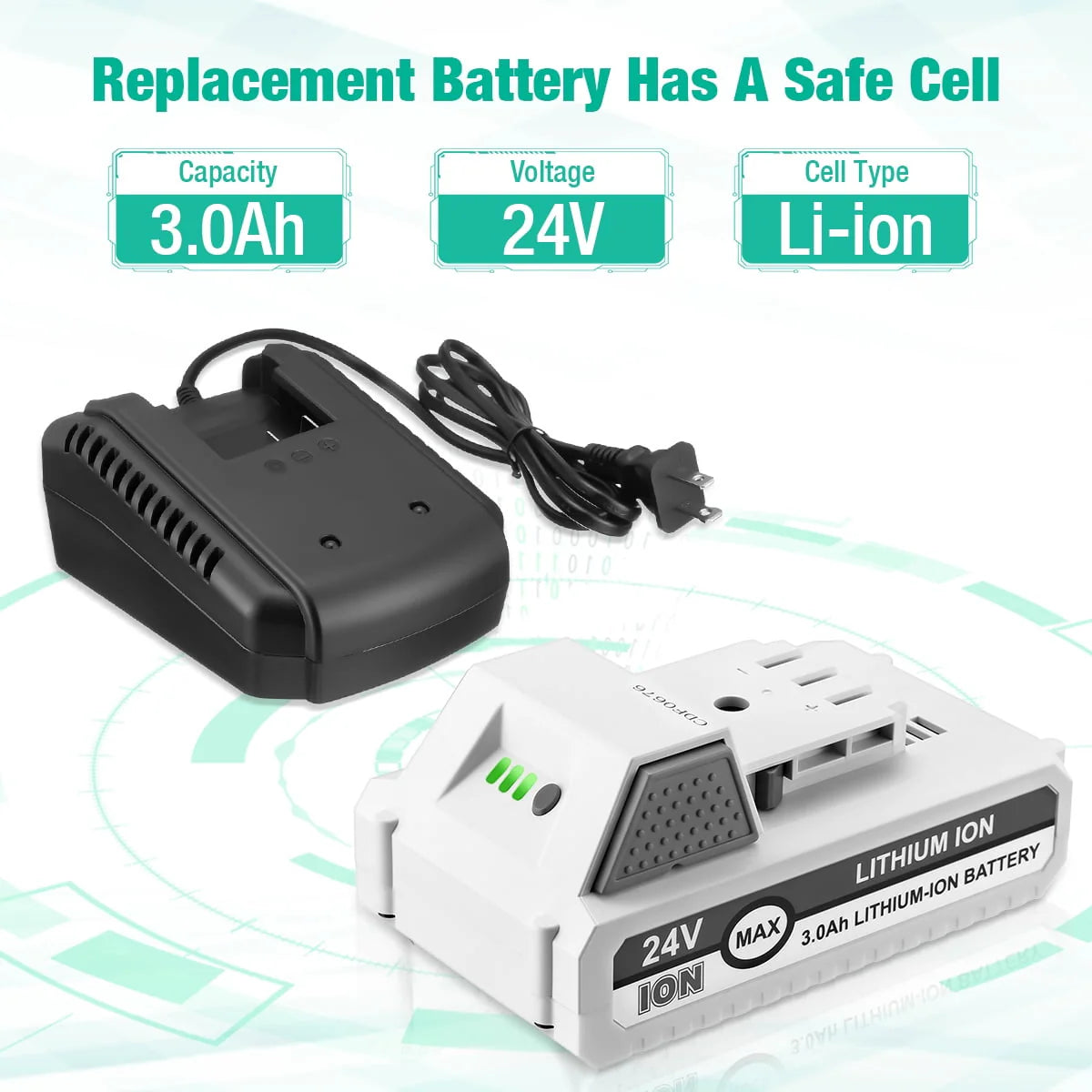 24V Lithium-ion Battery and Battery Charger H966173