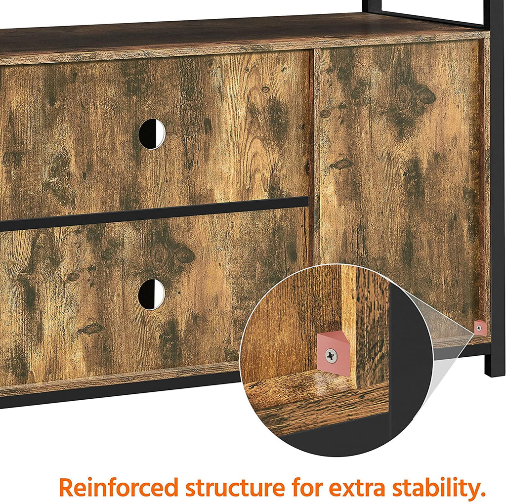 Farmhouse Cabinet with Sliding Barn Doors and Adjustable Shelves P989474