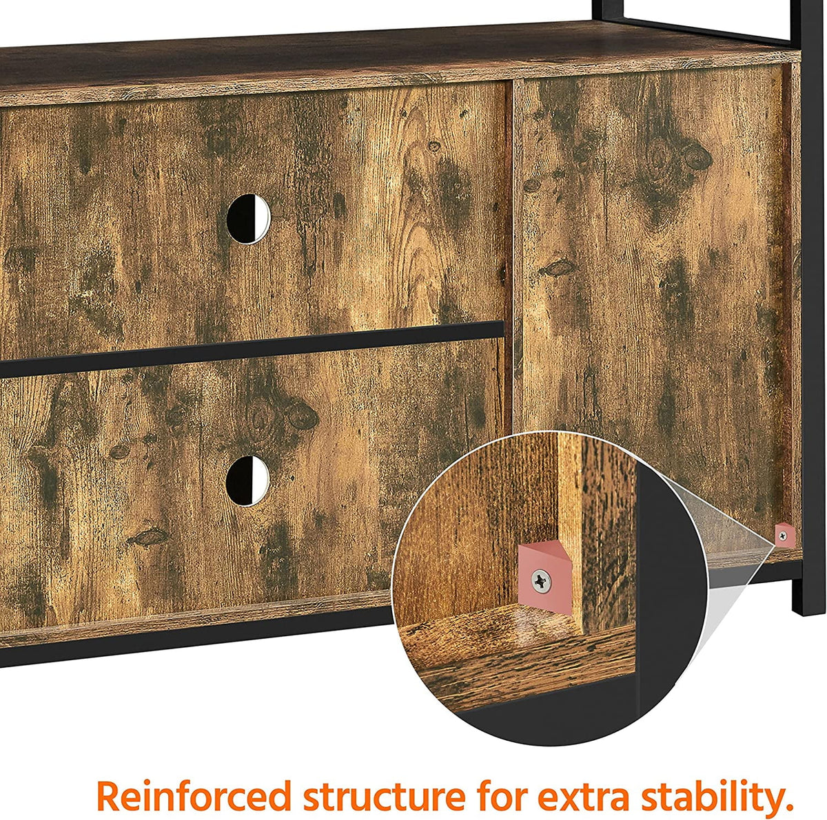 Farmhouse Cabinet with Sliding Barn Doors and Adjustable Shelves P989474