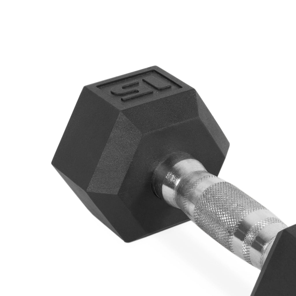25lb Rubber Hex Dumbbell K983