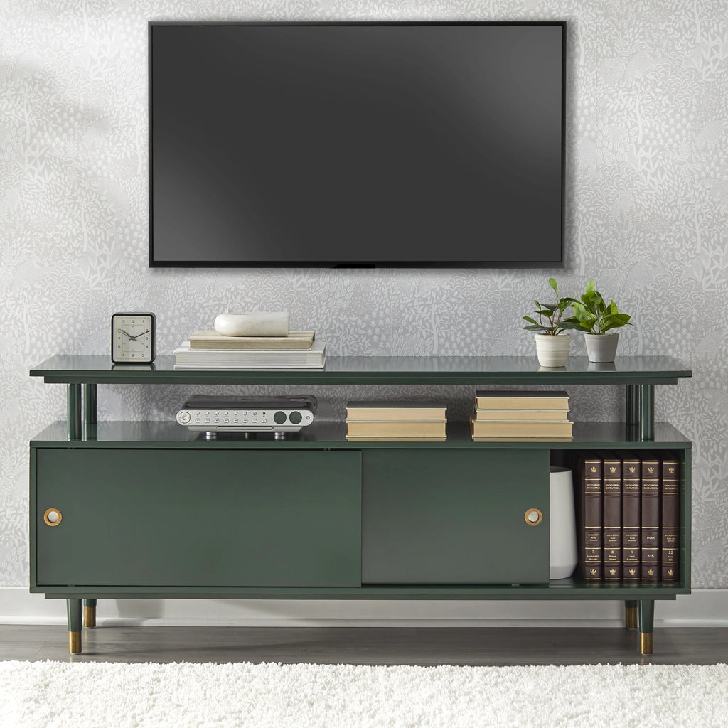 Mid-Century Modern Wood TV Stand B72556