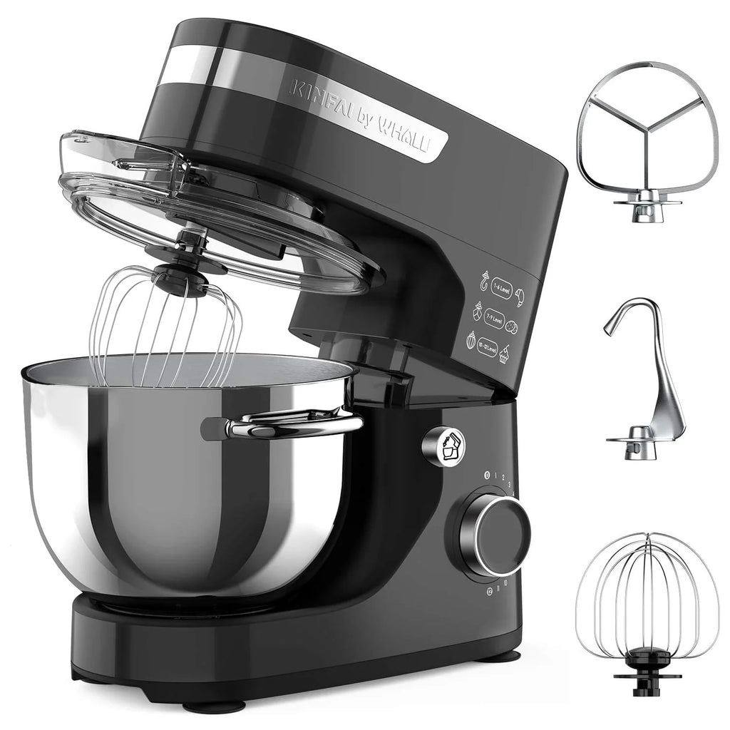 5.5Qt 12-Speed Tilt-Head Electric Stand Mixer with Stainless Steel Bowl I866