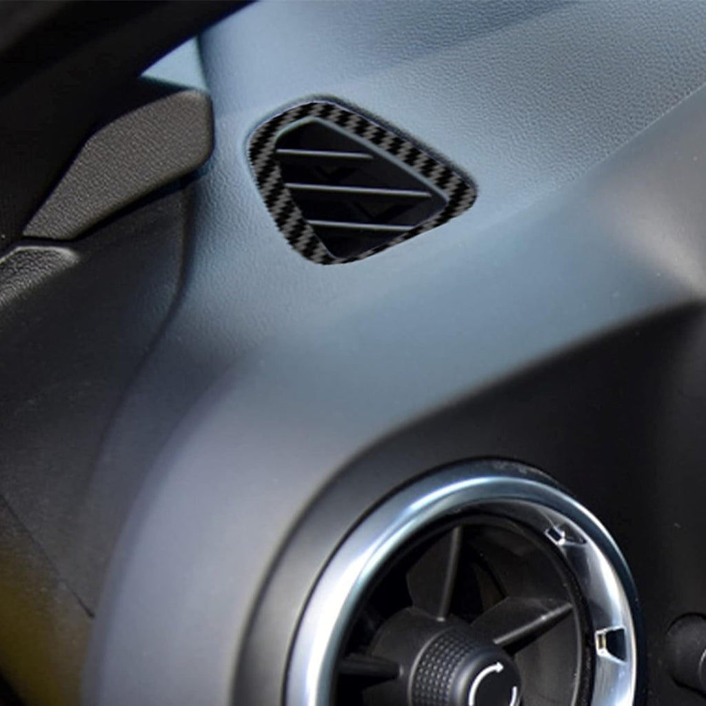 Carbon Fiber Texture Vinyl Wrap Center Console Dashboard Cover Interior Protective Decoration Accessories Sticker 28PCS Black N12059