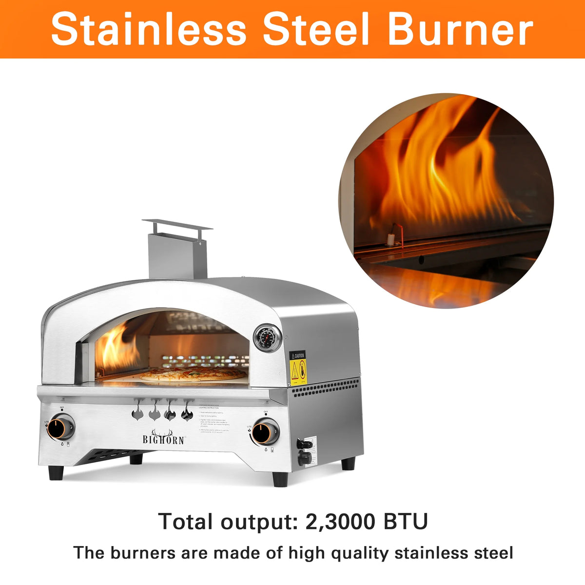 Portable Propane Pizza Oven with 13 inch Pizza Stone R4165