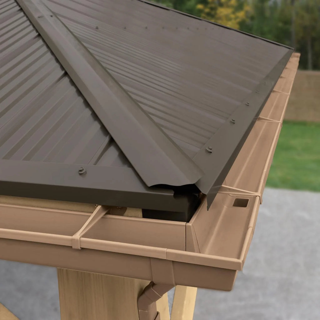 Beige Rain Gutter Kit for 10' x 12' Meridian Gazebo Z5259