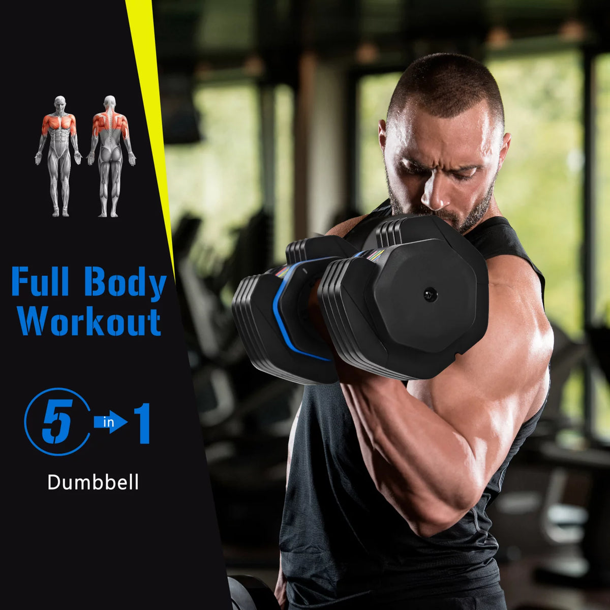 55 lb Adjustable Dumbbell with Tray S494305