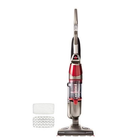 Red Vacuum and Steam Mop with 2 Mop Pads E966
