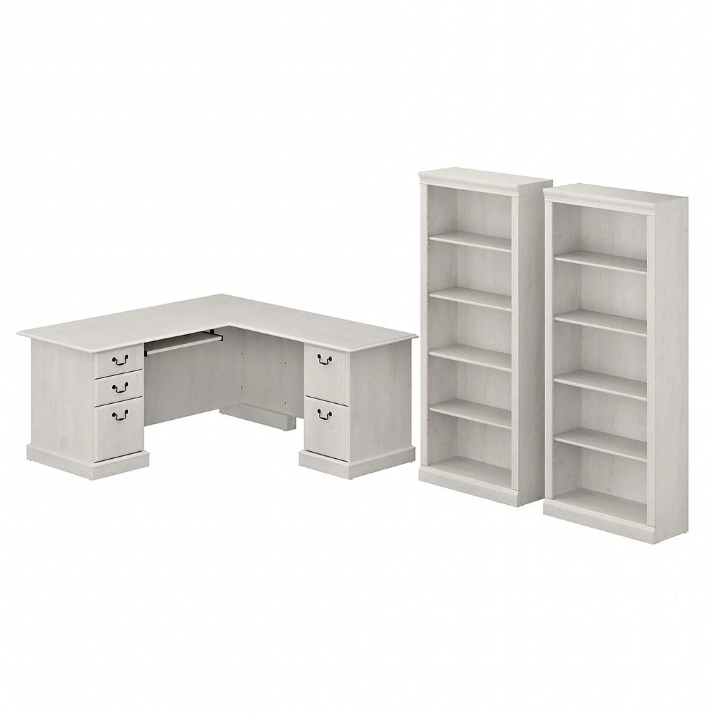 L Shaped Computer Desk with Bookcases U65270