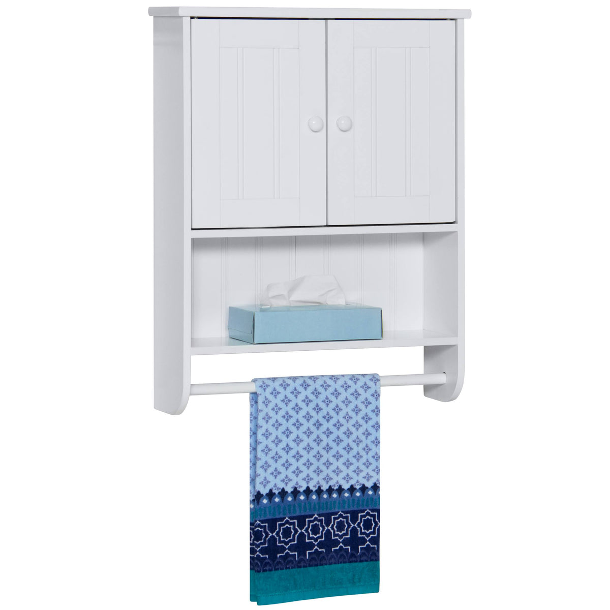 White Bathroom Wall Storage Cabinet W55211