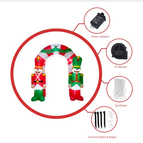 9FT Christmas Inflatable Arch with Lights D2448