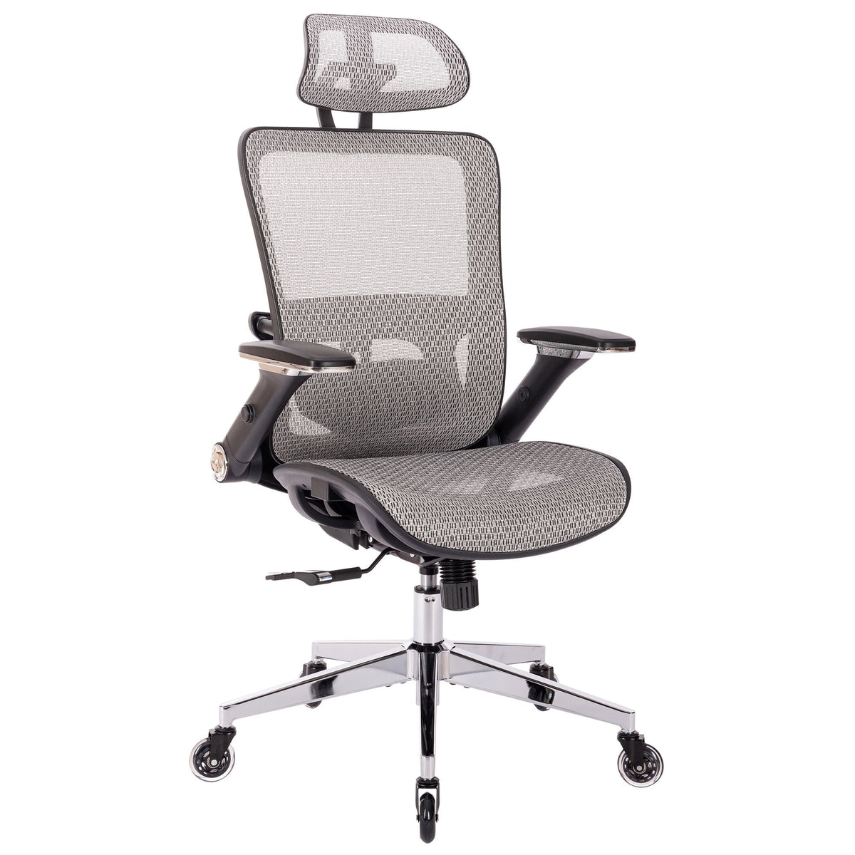 Grey Ergonomic Mesh Office Chair with Lumbar Support A65667