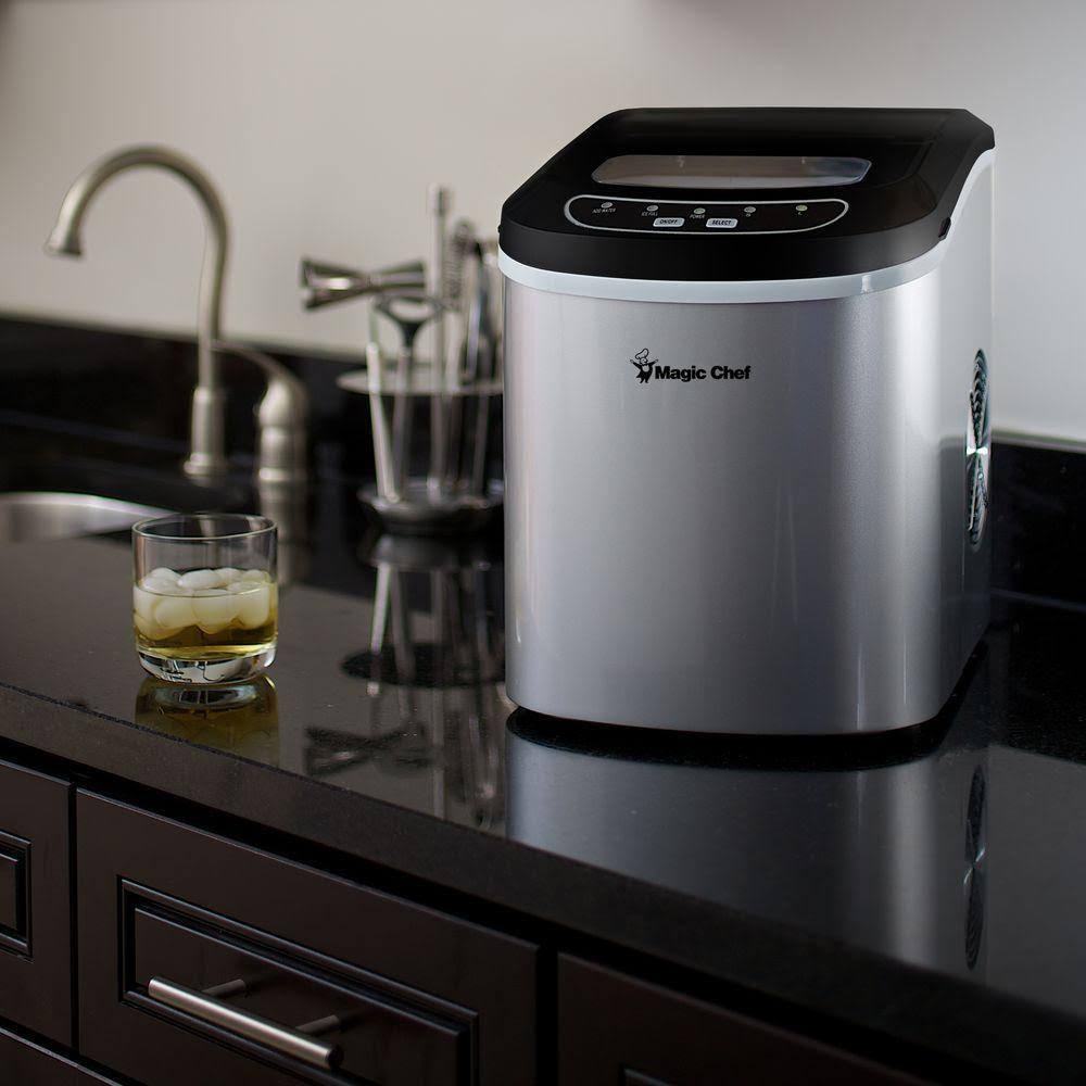 27 lb. Portable Countertop Ice Maker in Stainless Steel C8880