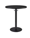 Round Solid Wood Coffee Table with Metal Base C677