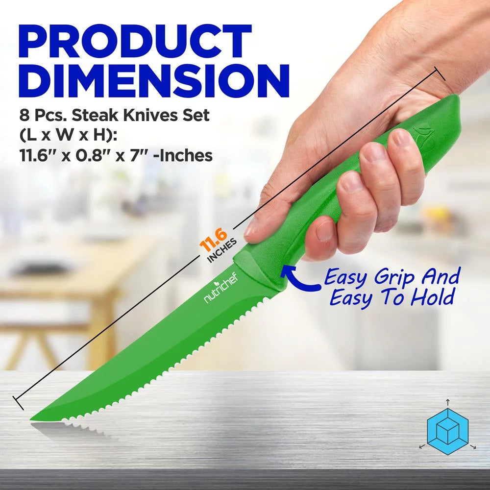 8 Piece Non-stick Stainless Steel Kitchen Knife Set S95402