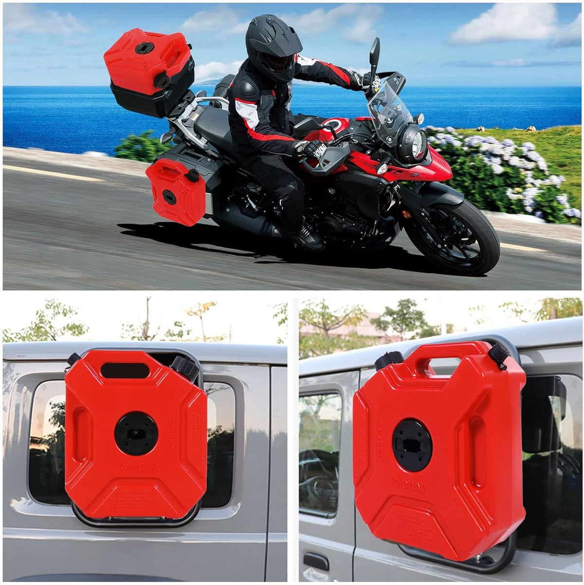 Red Poly Gas Can 5L Pack of 2 E507990