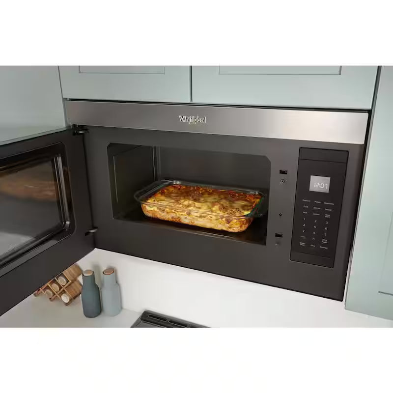 30 in. 1.1 cu. ft. Black Over-the-Range Microwave with Turntable E943