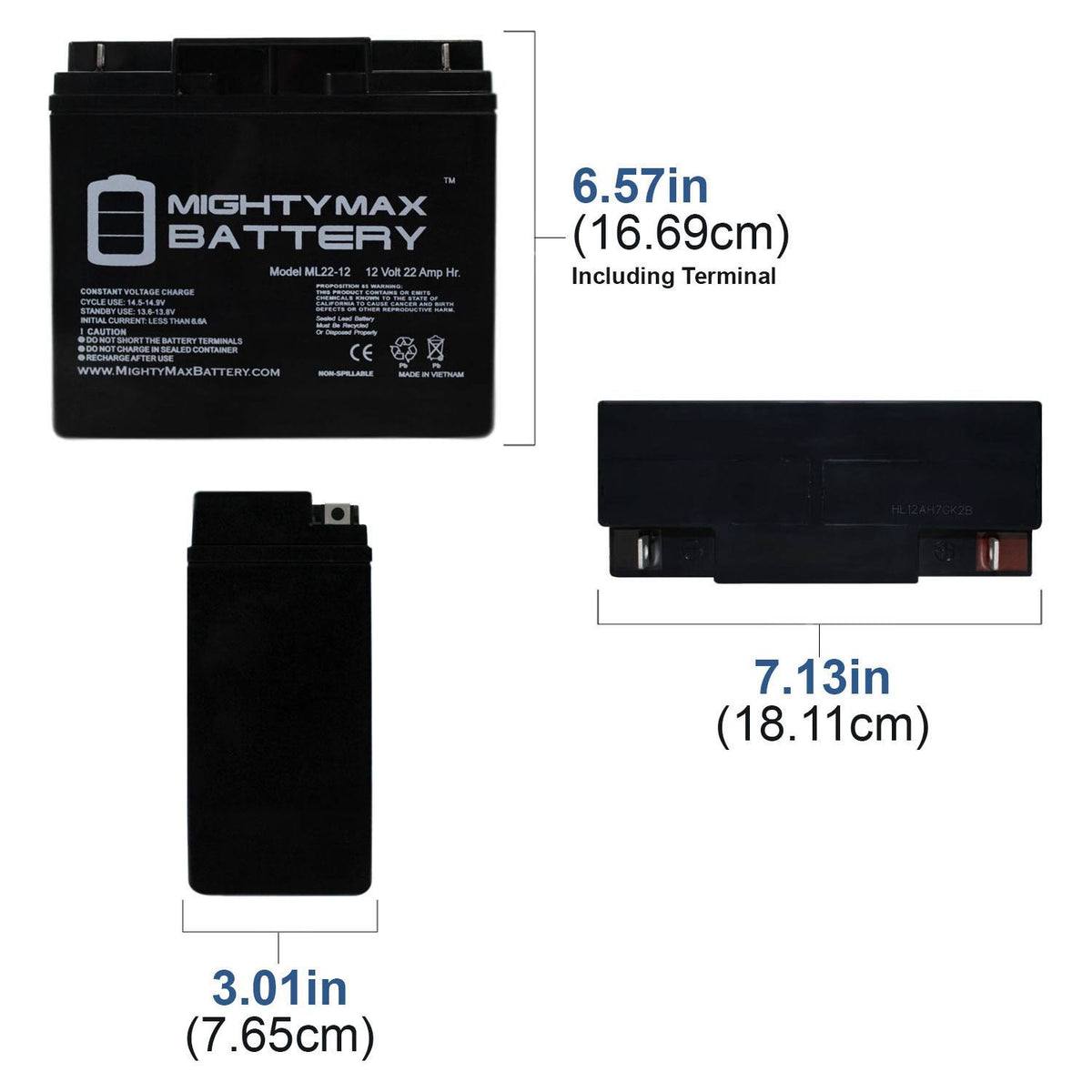 12V 22Ah Battery 4 Pack P507
