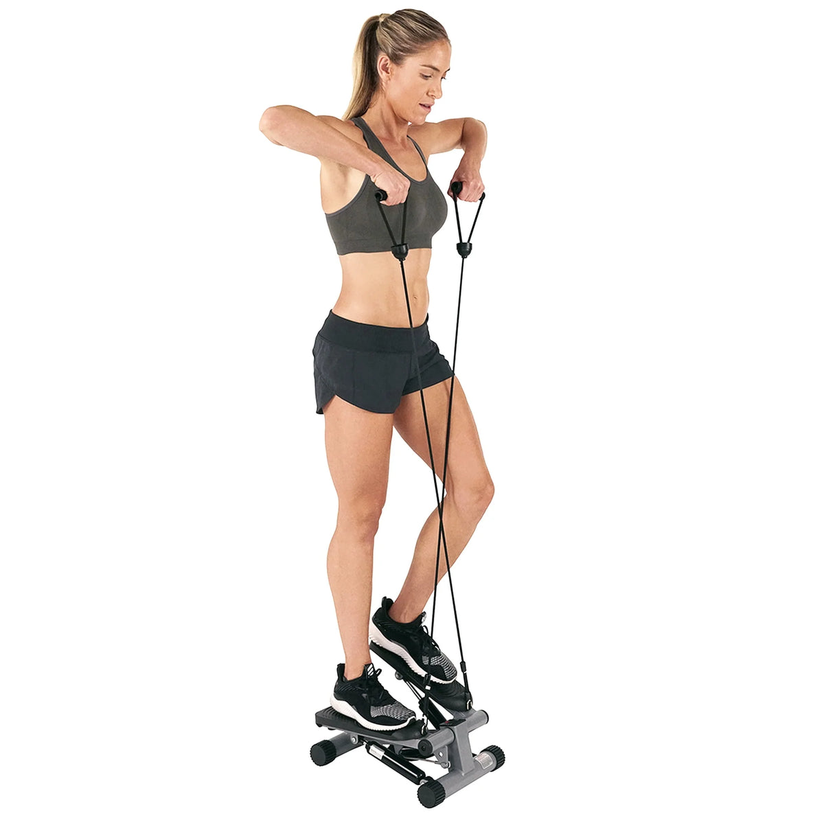 Mini Stepper Step Machine with Resistance Bands and LCD Monitor M813